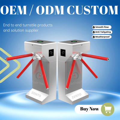 Zento Automatic Security Barrier Gate System Turnstile z kodem Qr i czytnikiem kart RFID
