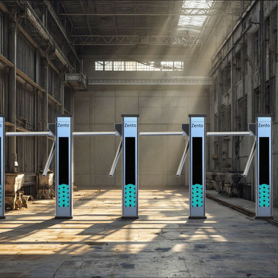 Zento Access Control Face Recognition Tripod Turnstile Gate RS485 Communication Interface for Gym Office