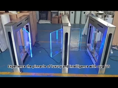 Oszczędność przestrzeni Zento Swing Gate Turnstile Slim Design Dual Direction Access Control Z LED Indicator